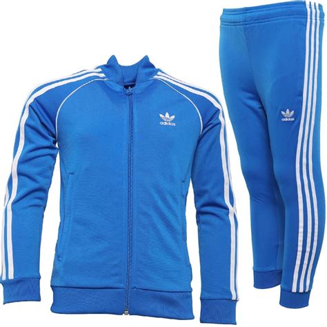 adidas superstar trainingspak blauw